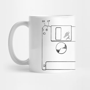 Floppy Disk Vintage Patent Hand Drawing Mug